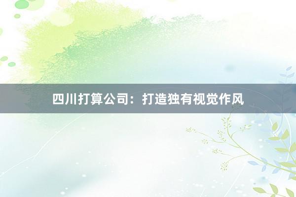 四川打算公司:打造独有视觉作风